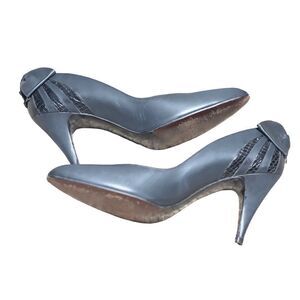 Vintage Stuart Weitzman for Mr. Seymour Matte Black Leather Pumps Size 7